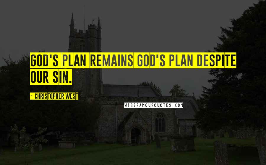 Christopher West Quotes: God's plan remains God's plan despite our sin.