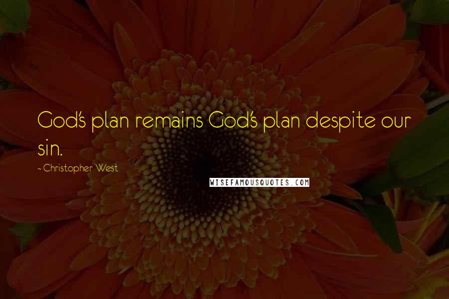 Christopher West Quotes: God's plan remains God's plan despite our sin.