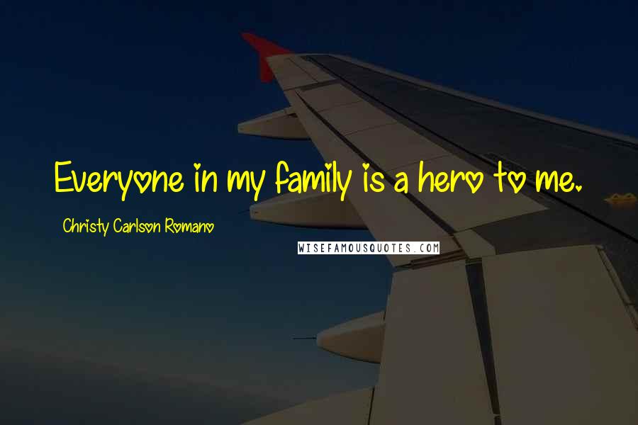 Christy Carlson Romano Quotes: Everyone in my family is a hero to me.