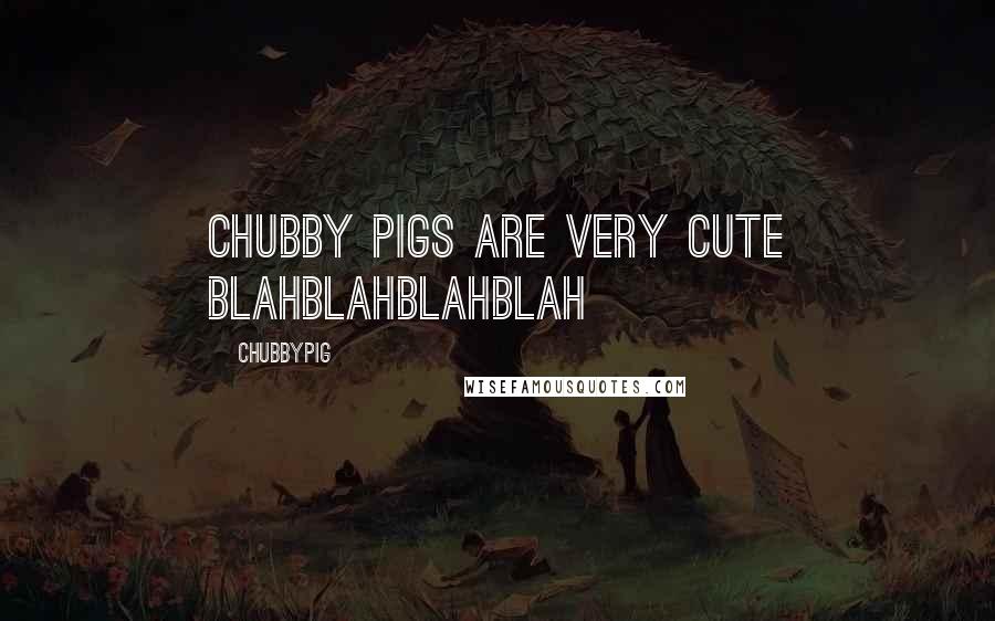 CHUBBYPIG Quotes: CHUBBY PIGS ARE VERY CUTE BLAHBLAHBLAHBLAH