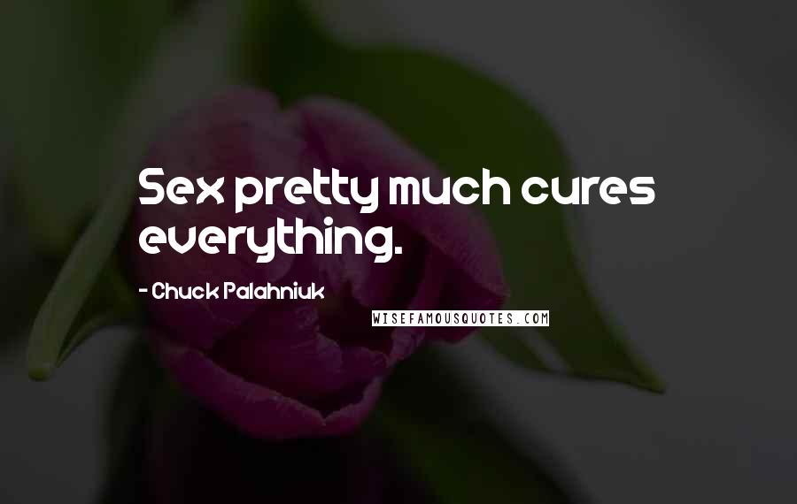 Chuck Palahniuk Quotes: Sex pretty much cures everything.