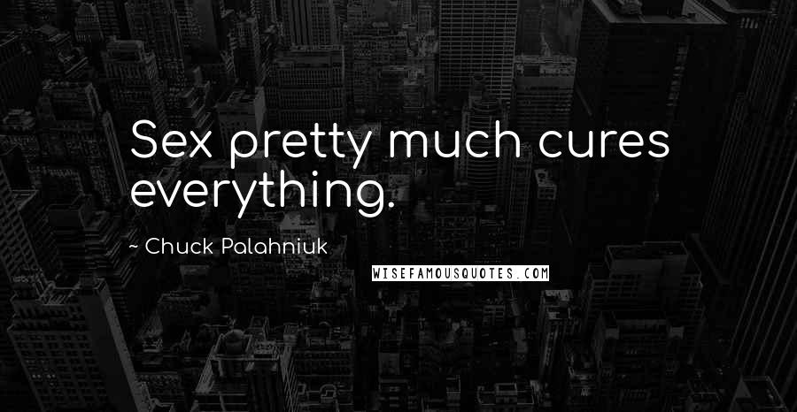 Chuck Palahniuk Quotes: Sex pretty much cures everything.