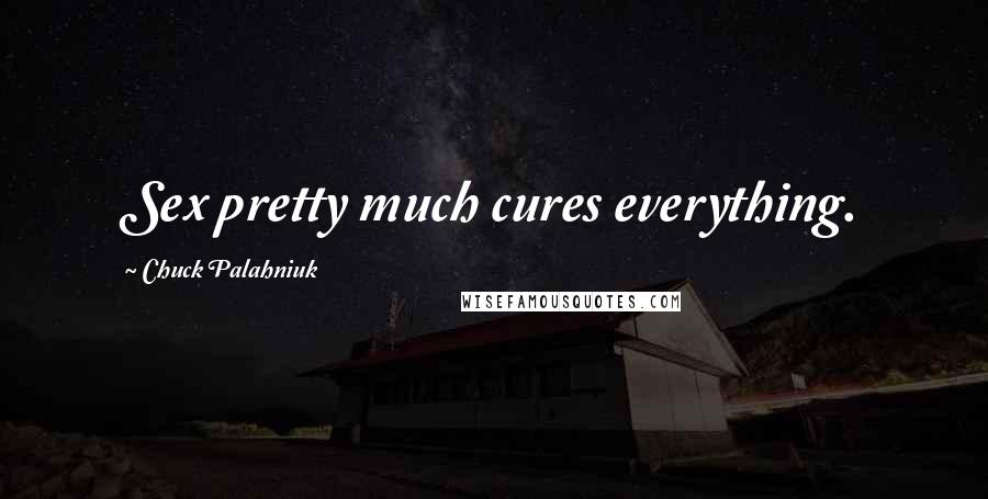 Chuck Palahniuk Quotes: Sex pretty much cures everything.