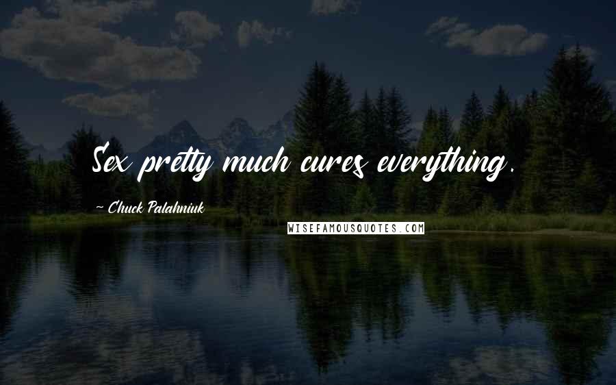 Chuck Palahniuk Quotes: Sex pretty much cures everything.