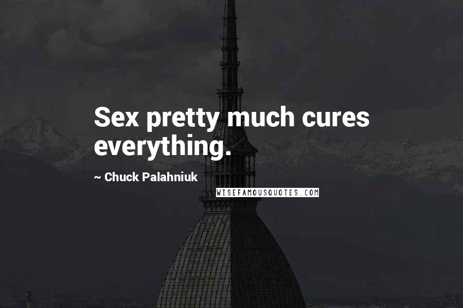 Chuck Palahniuk Quotes: Sex pretty much cures everything.