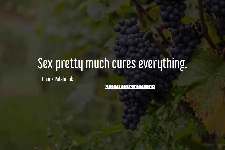 Chuck Palahniuk Quotes: Sex pretty much cures everything.