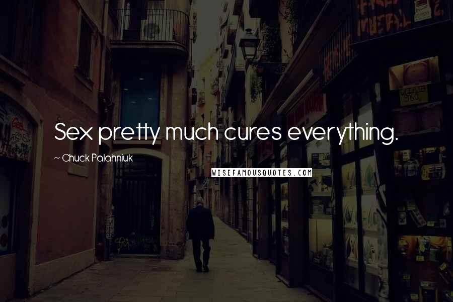 Chuck Palahniuk Quotes: Sex pretty much cures everything.