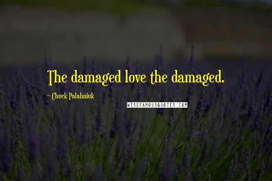 Chuck Palahniuk Quotes: The damaged love the damaged.