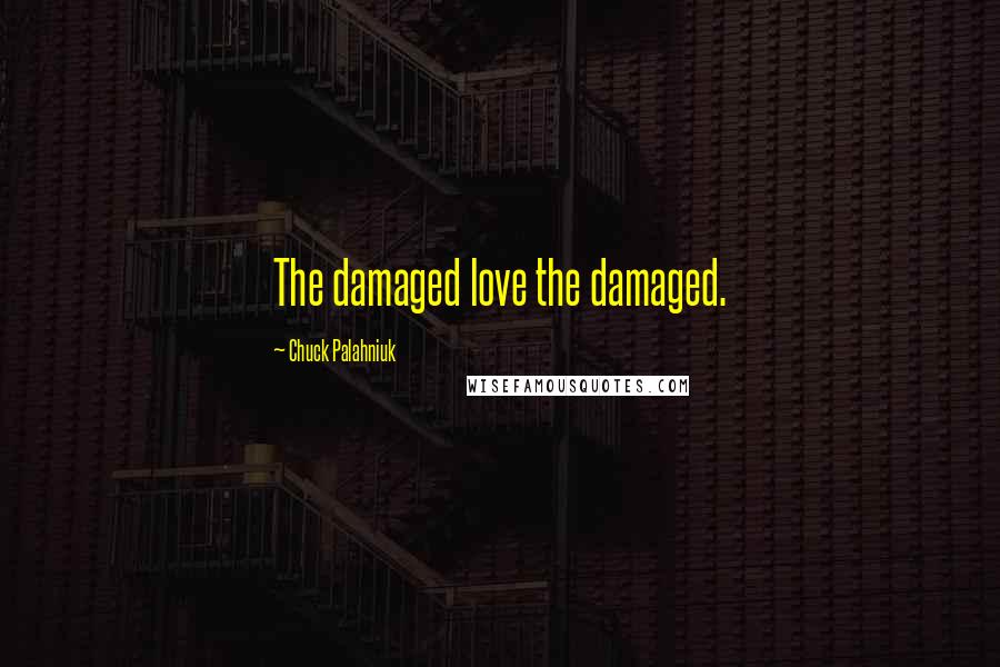 Chuck Palahniuk Quotes: The damaged love the damaged.