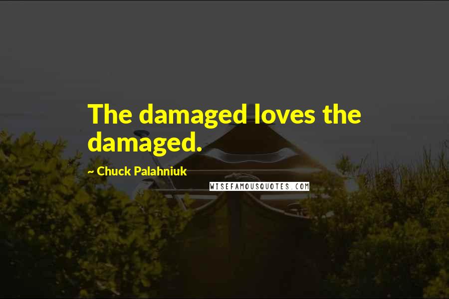 Chuck Palahniuk Quotes: The damaged loves the damaged.