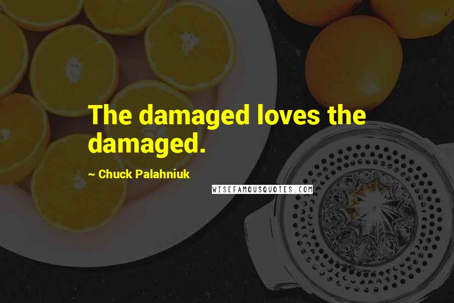 Chuck Palahniuk Quotes: The damaged loves the damaged.