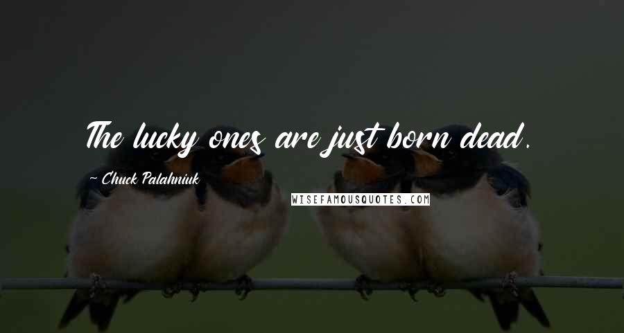 Chuck Palahniuk Quotes: The lucky ones are just born dead.