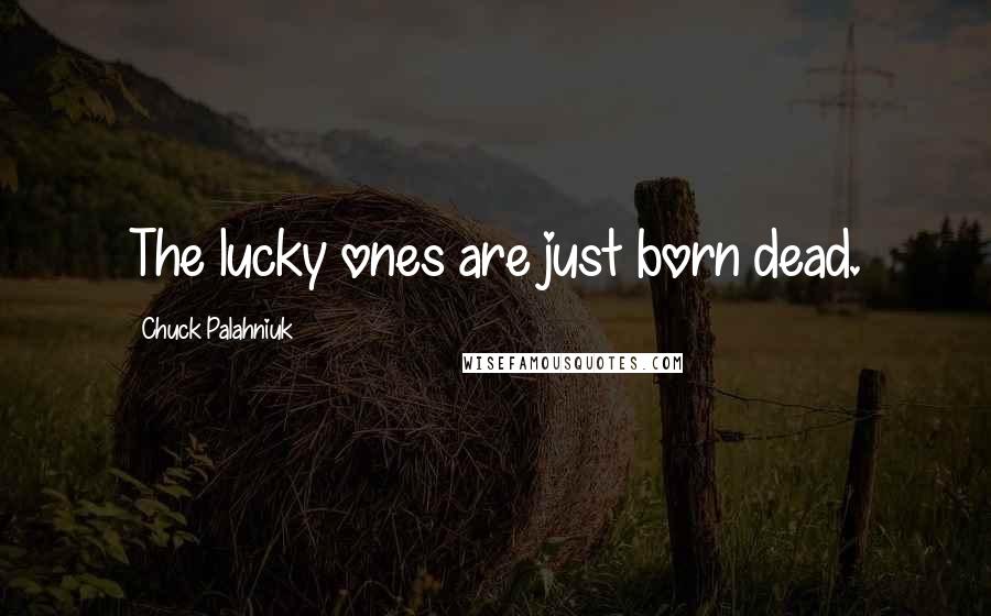 Chuck Palahniuk Quotes: The lucky ones are just born dead.