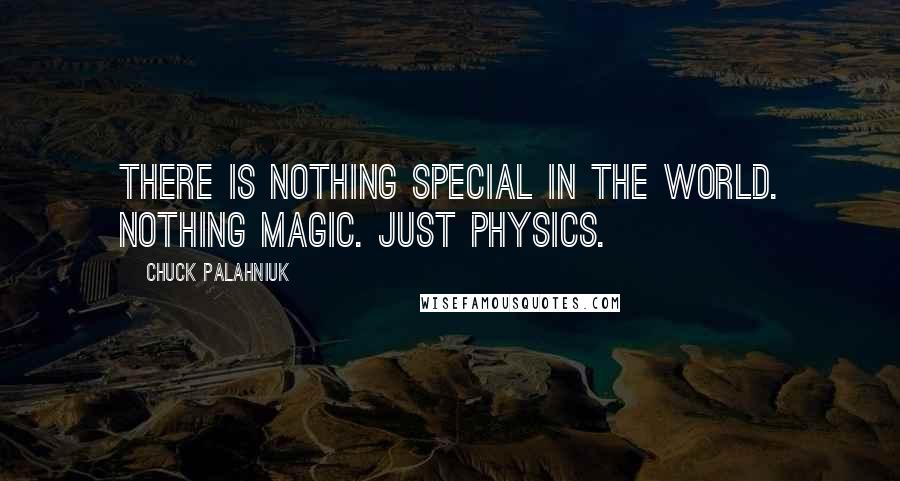 Chuck Palahniuk Quotes: There is nothing special in the world. nothing magic. just physics.