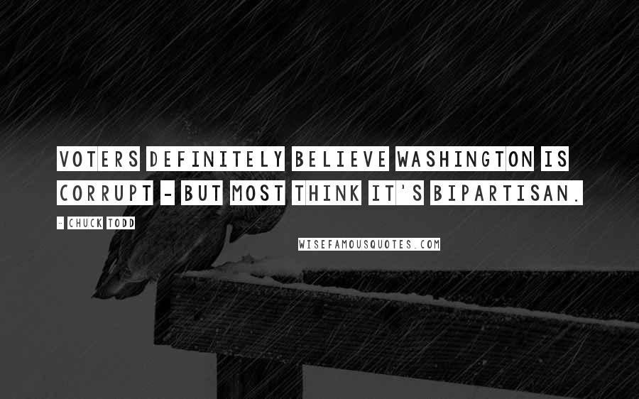 Chuck Todd Quotes: Voters definitely believe Washington is corrupt - but most think it's bipartisan.