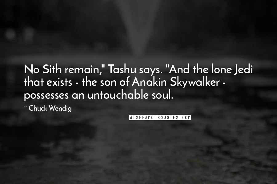 Chuck Wendig Quotes: No Sith remain," Tashu says. "And the lone Jedi that exists - the son of Anakin Skywalker - possesses an untouchable soul.