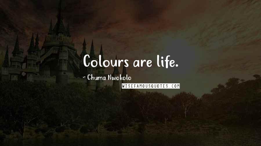 Chuma Nwokolo Quotes: Colours are life.