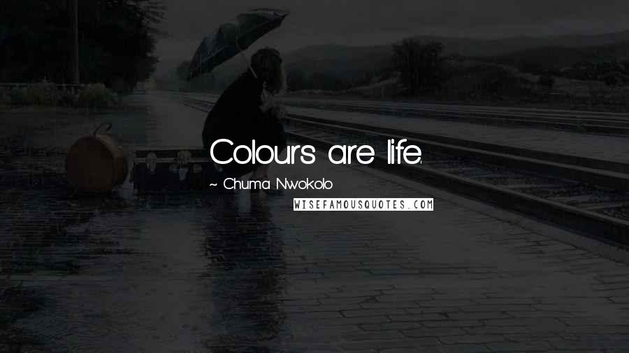 Chuma Nwokolo Quotes: Colours are life.