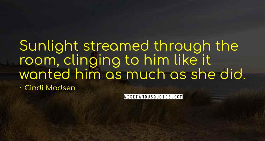 Cindi Madsen Quotes: Sunlight streamed through the room, clinging to him like it wanted him as much as she did.