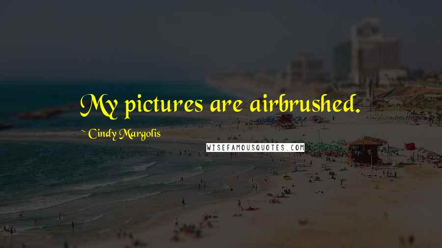 Cindy Margolis Quotes: My pictures are airbrushed.
