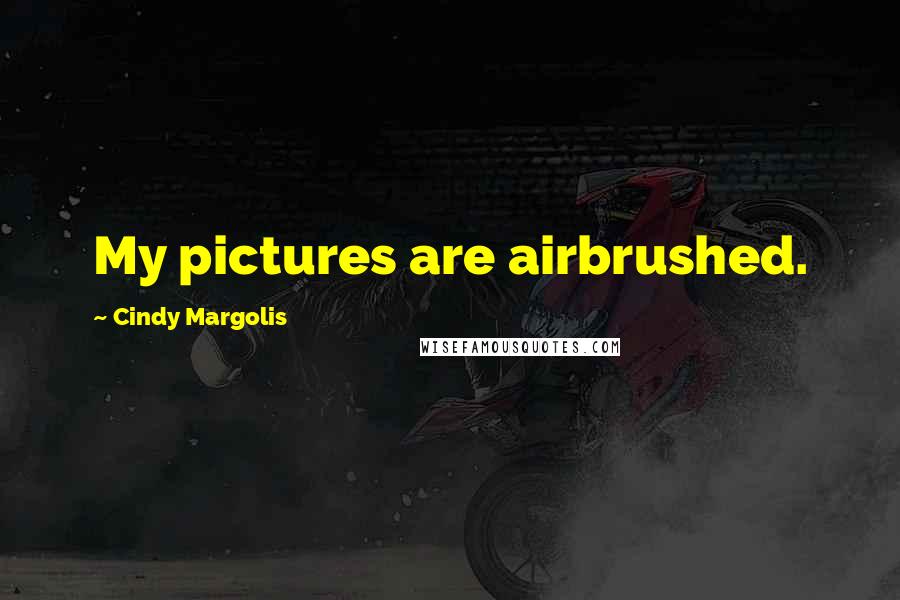Cindy Margolis Quotes: My pictures are airbrushed.