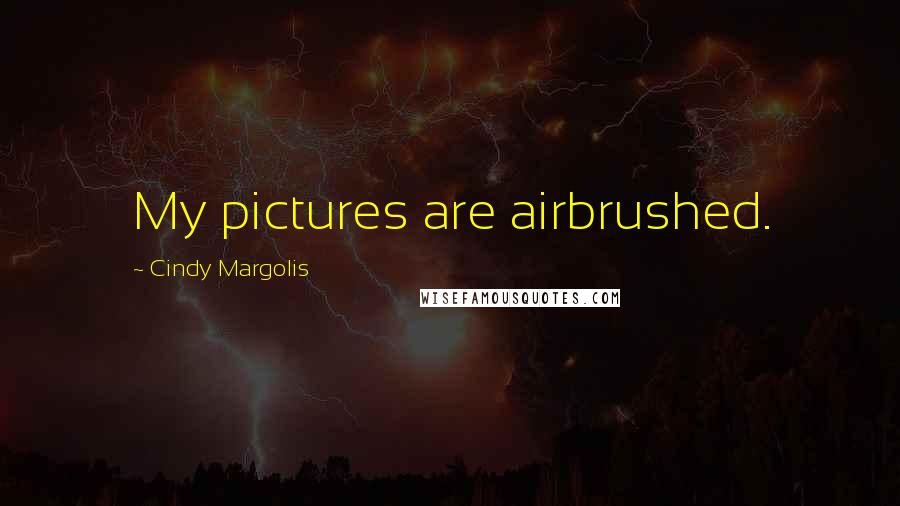 Cindy Margolis Quotes: My pictures are airbrushed.