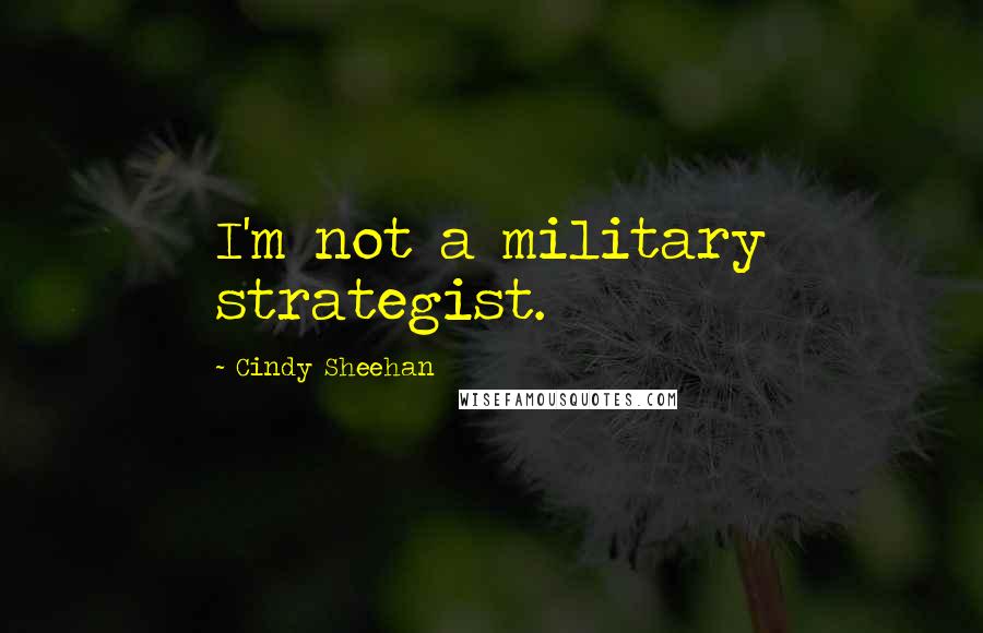 Cindy Sheehan Quotes: I'm not a military strategist.