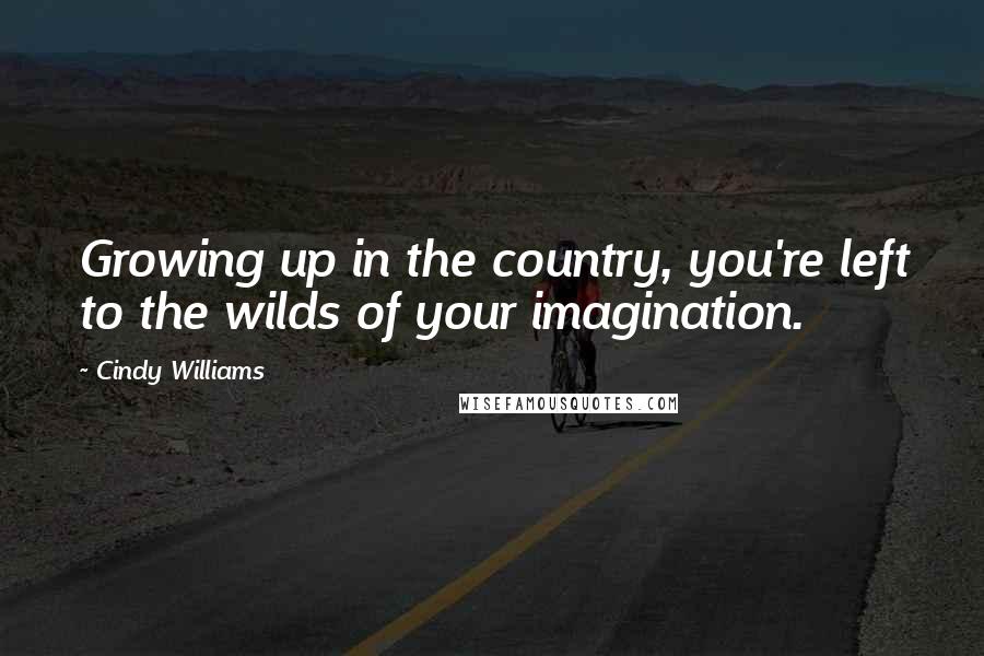 Cindy Williams Quotes: Growing up in the country, you're left to the wilds of your imagination.