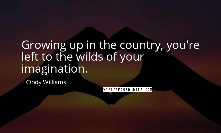 Cindy Williams Quotes: Growing up in the country, you're left to the wilds of your imagination.