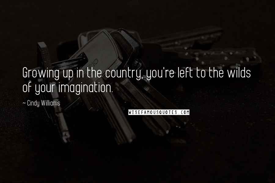 Cindy Williams Quotes: Growing up in the country, you're left to the wilds of your imagination.
