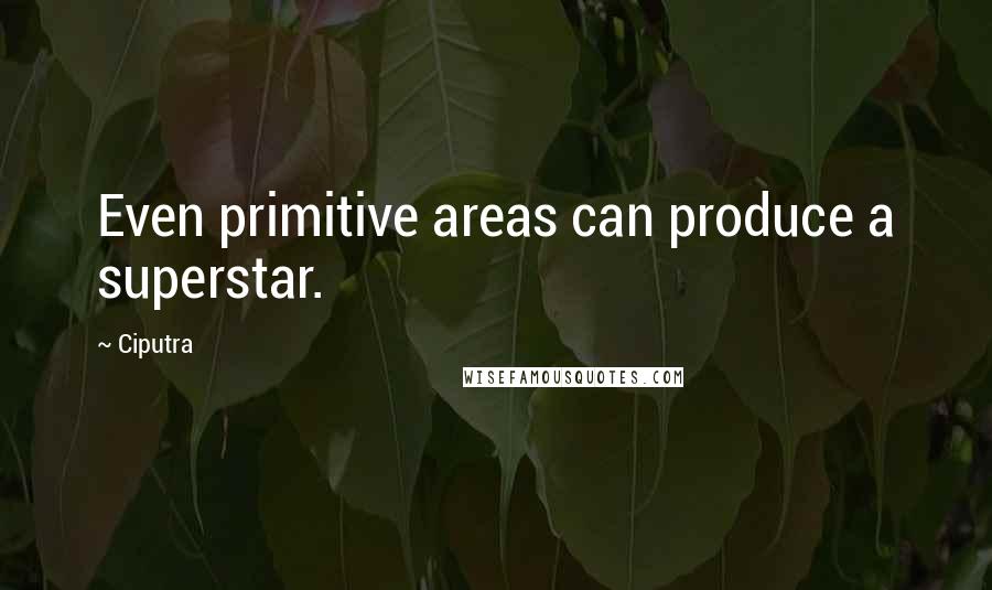 Ciputra Quotes: Even primitive areas can produce a superstar.