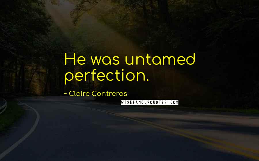 Claire Contreras Quotes: He was untamed perfection.