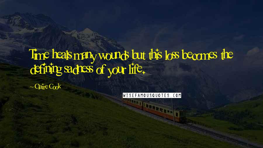 Claire Cook Quotes: Time heals many wounds but this loss becomes the defining sadness of your life.