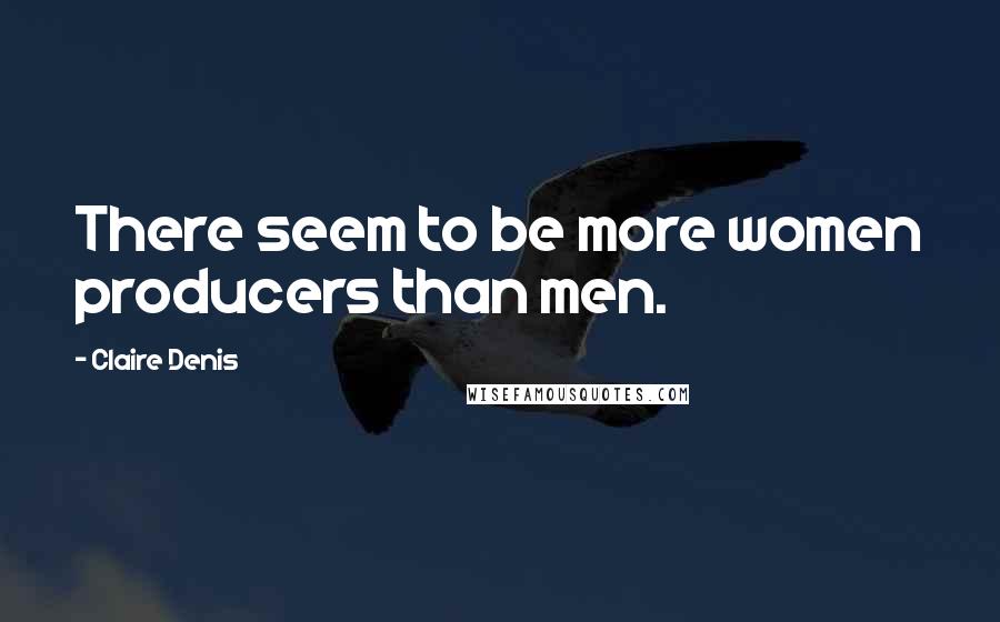 Claire Denis Quotes: There seem to be more women producers than men.