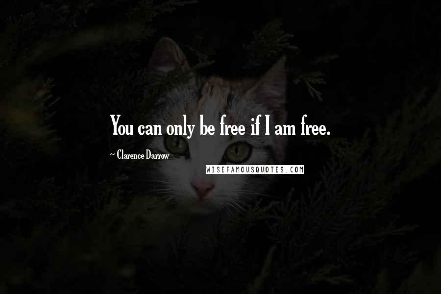 Clarence Darrow Quotes: You can only be free if I am free.