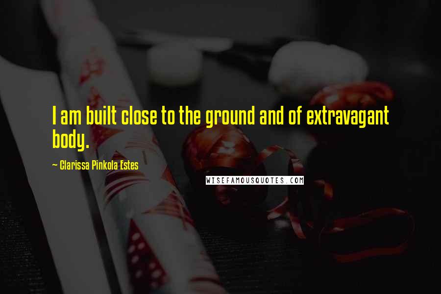 Clarissa Pinkola Estes Quotes: I am built close to the ground and of extravagant body.