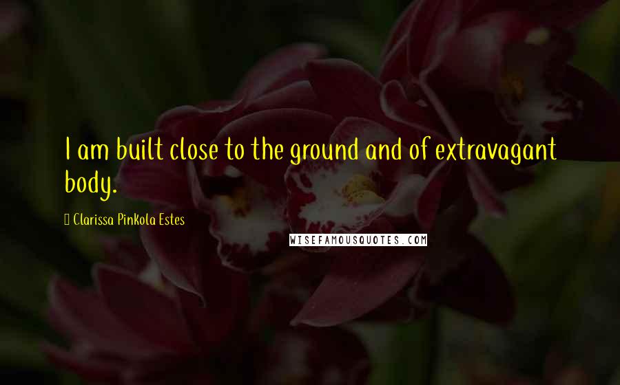 Clarissa Pinkola Estes Quotes: I am built close to the ground and of extravagant body.