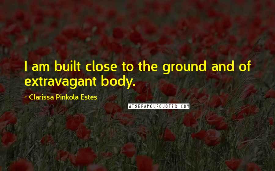 Clarissa Pinkola Estes Quotes: I am built close to the ground and of extravagant body.