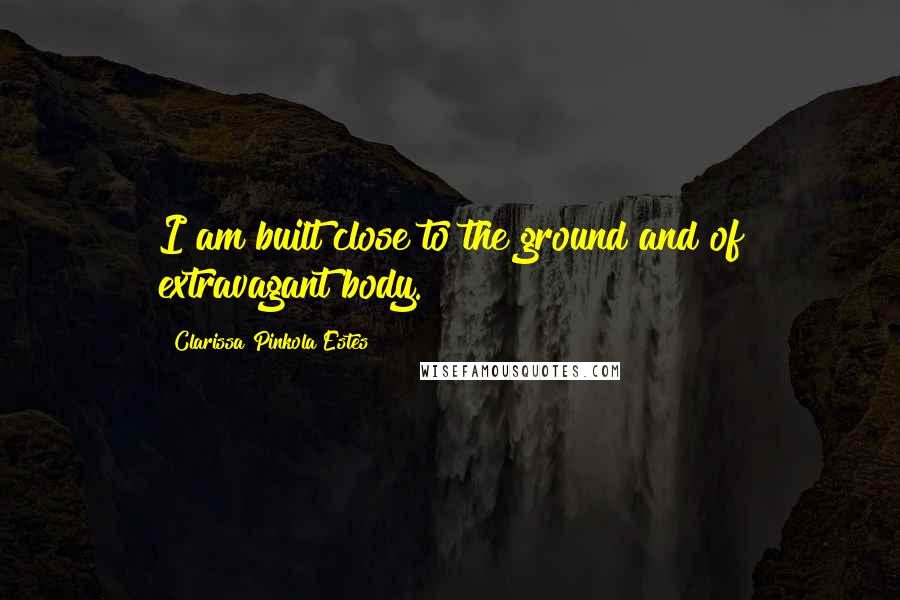 Clarissa Pinkola Estes Quotes: I am built close to the ground and of extravagant body.