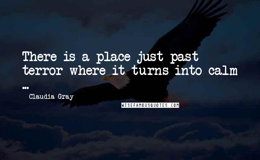 Claudia Gray Quotes: There is a place just past terror where it turns into calm ...