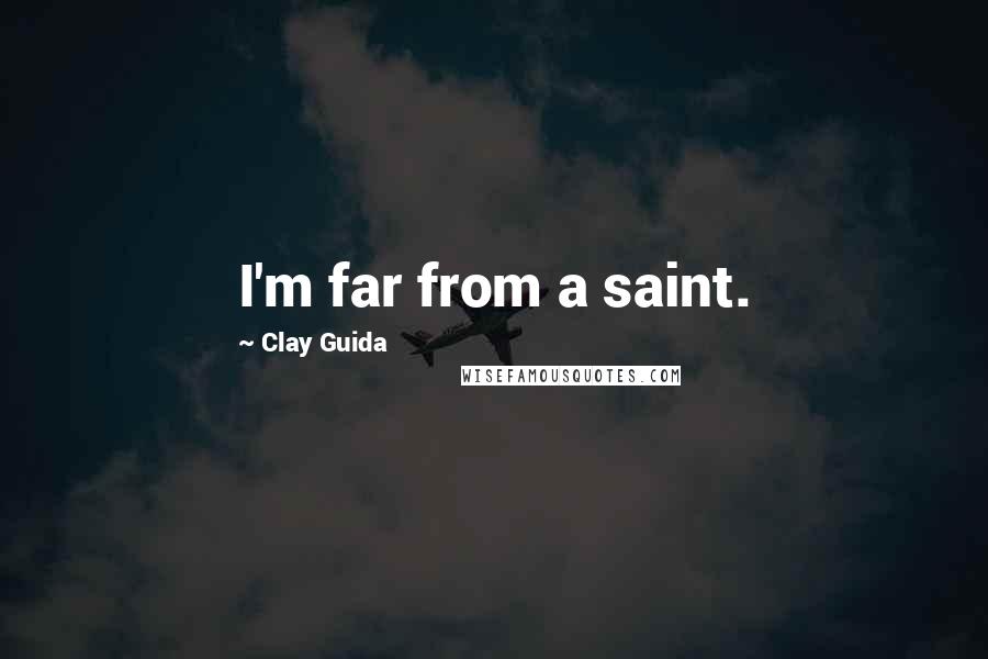 Clay Guida Quotes: I'm far from a saint.