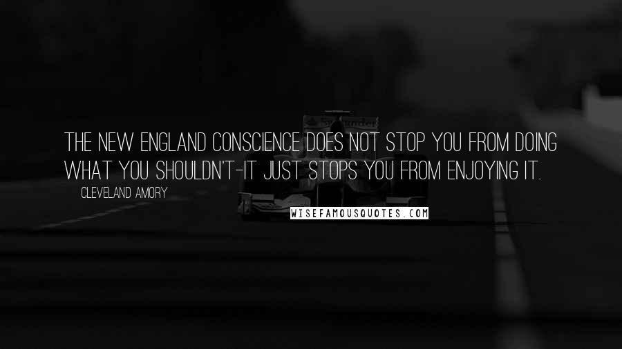 Cleveland Amory Quotes: The New England conscience does not stop you from doing what you shouldn't-it just stops you from enjoying it.