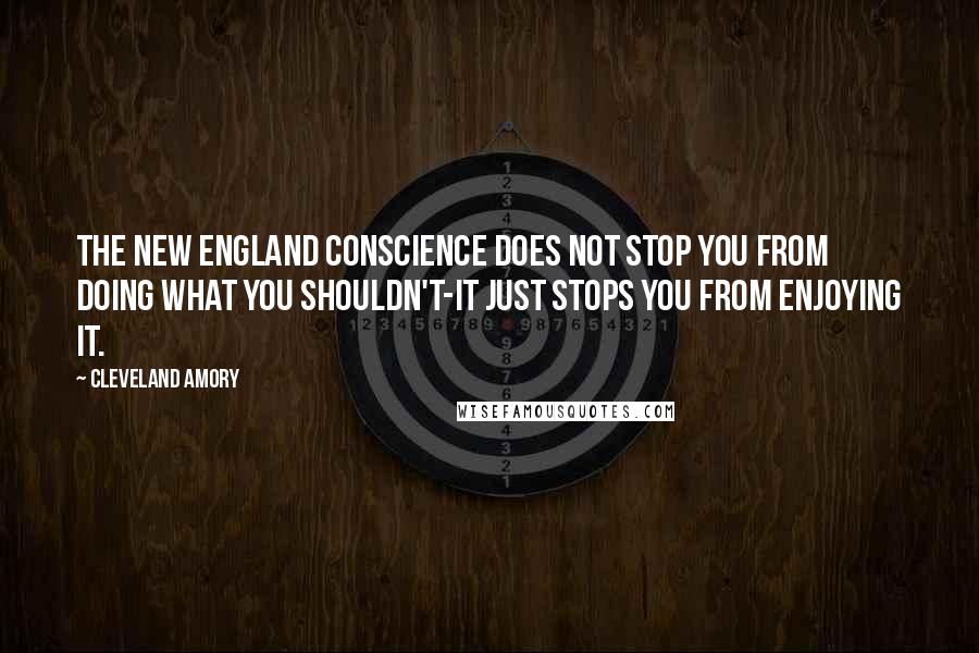 Cleveland Amory Quotes: The New England conscience does not stop you from doing what you shouldn't-it just stops you from enjoying it.