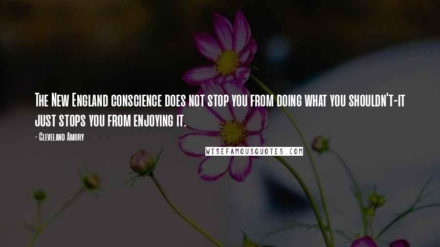 Cleveland Amory Quotes: The New England conscience does not stop you from doing what you shouldn't-it just stops you from enjoying it.