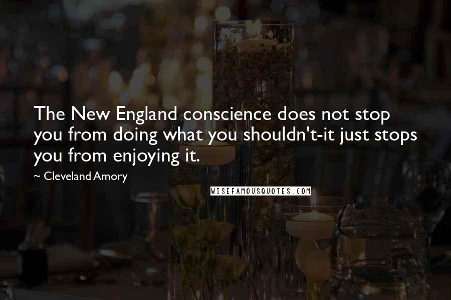 Cleveland Amory Quotes: The New England conscience does not stop you from doing what you shouldn't-it just stops you from enjoying it.