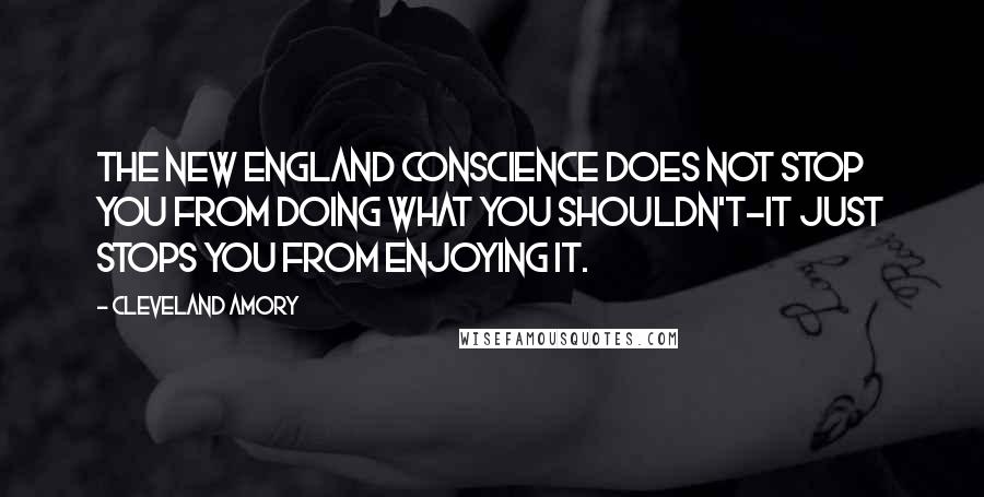 Cleveland Amory Quotes: The New England conscience does not stop you from doing what you shouldn't-it just stops you from enjoying it.