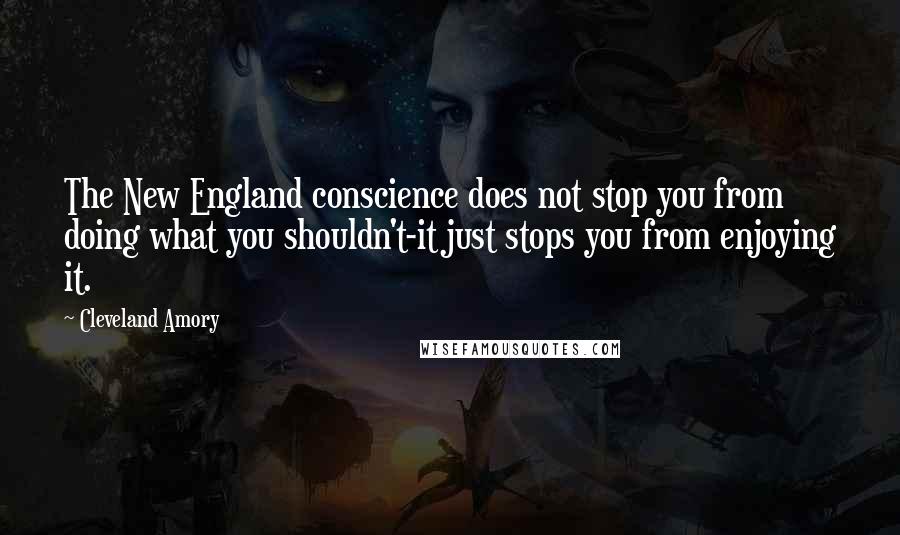 Cleveland Amory Quotes: The New England conscience does not stop you from doing what you shouldn't-it just stops you from enjoying it.