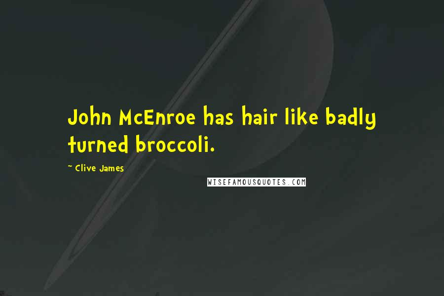 Clive James Quotes: John McEnroe has hair like badly turned broccoli.