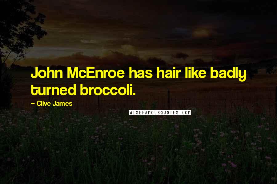 Clive James Quotes: John McEnroe has hair like badly turned broccoli.