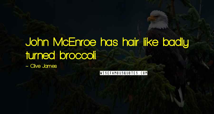 Clive James Quotes: John McEnroe has hair like badly turned broccoli.